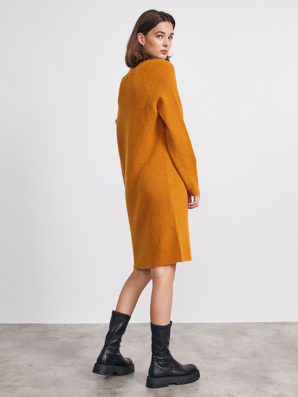 ZOOT.lab Кафява рокля с пуловер от вълна METROOPOLIS by ZOOT.lab Ofilia