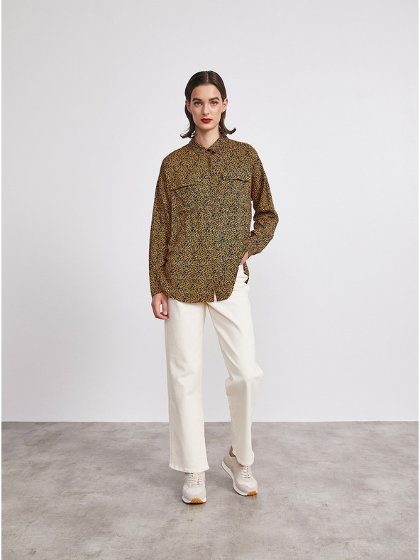 ZOOT.lab Черно-кафява дамска риза с шарки METROOPOLIS от ZOOT.lab Ingrid