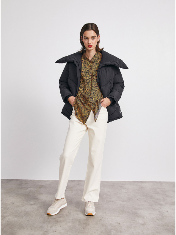 ZOOT.lab Черно-кафява дамска риза с шарки METROOPOLIS от ZOOT.lab Ingrid