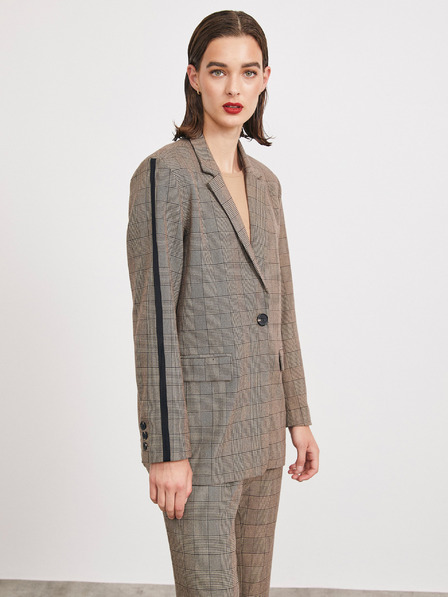 ZOOT.lab Светлокафяво карирано дамско яке METROOPOLIS by ZOOT.lab Blanche