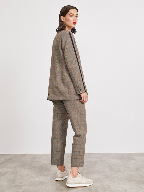 ZOOT.lab Светлокафяво карирано дамско яке METROOPOLIS by ZOOT.lab Blanche
