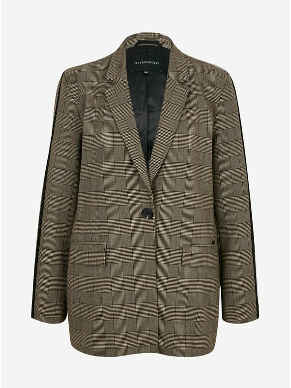 ZOOT.lab Светлокафяво карирано дамско яке METROOPOLIS by ZOOT.lab Blanche