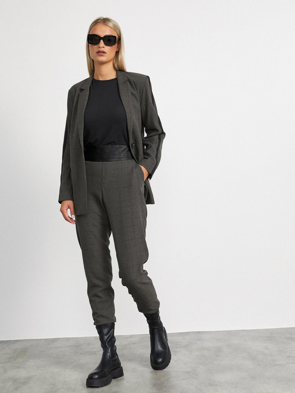 ZOOT.lab Тъмно сиво карирано дамско яке METROOPOLIS by ZOOT.lab Blanche