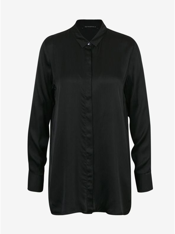 ZOOT.lab Черна дамска дълга риза METROOPOLIS by ZOOT.lab Angela