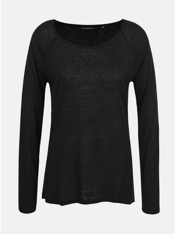 ZOOT.lab Черна дамска риза с ленено каре METROOPOLIS by ZOOT.lab Elfie