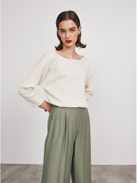 ZOOT.lab Бежова дамска риза на райета METROOPOLIS by ZOOT.lab Stella