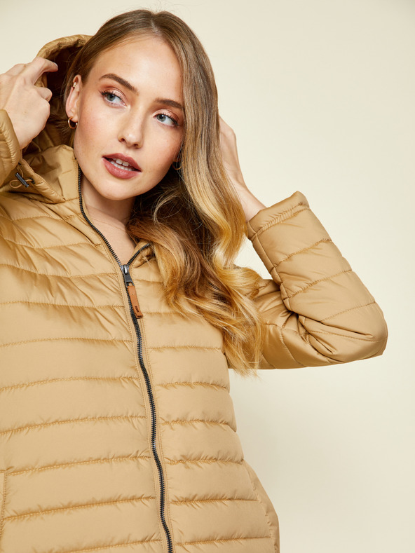 ZOOT.lab Златисто дамско ватирано зимно яке с удължена качулка ZOOT.lab Molly
