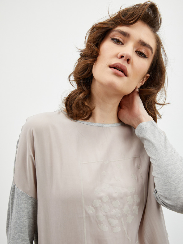 ZOOT.lab Светлосива дамска тениска с щампа ZOOT.lab Rozy