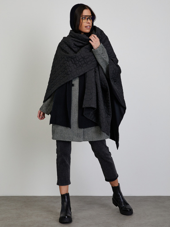 ZOOT.lab Бяло и черно дамско зимно палто с шарка ZOOT.lab Sherry