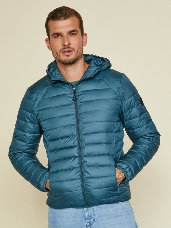 ZOOT.lab ZOOT.lab Ritchy Леко ватирано яке с качулка за мъже в петрол