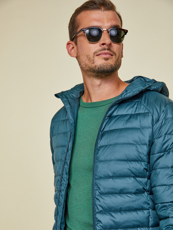 ZOOT.lab ZOOT.lab Ritchy Леко ватирано яке с качулка за мъже в петрол