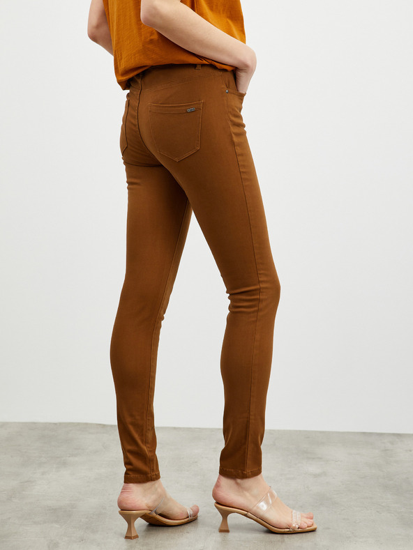 ZOOT.lab Кафяв дамски панталон с къса кройка ZOOT.lab Anna 2