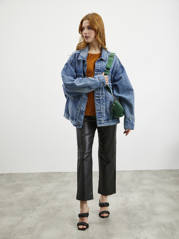 ZOOT.lab Кафява дамска основна тениска с дълъг ръкав ZOOT.lab Evana