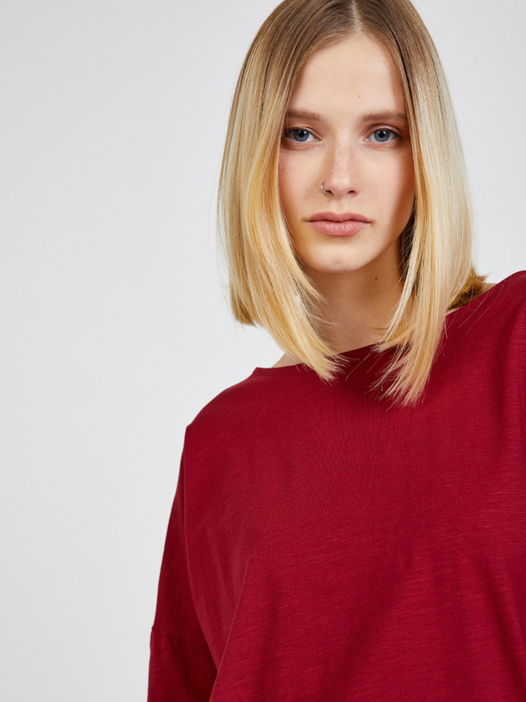 ZOOT.lab Червена дамска основна тениска с дълъг ръкав ZOOT.lab Evana