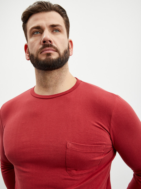 ZOOT.lab Червена мъжка тениска с дълъг ръкав ZOOT.lab