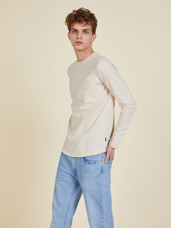 ZOOT.lab Бежова тениска с дълъг ръкав ZOOT.lab