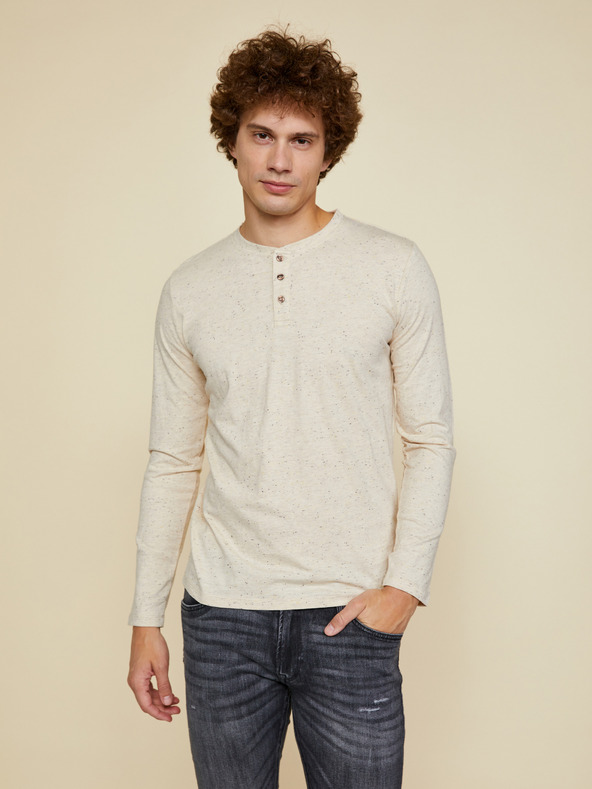 ZOOT.lab Бежова мъжка риза с копчета ZOOT.lab Diego