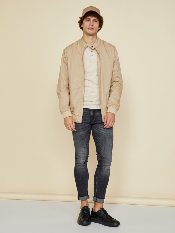 ZOOT.lab Бежова мъжка риза с копчета ZOOT.lab Diego