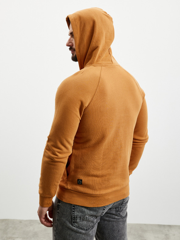 ZOOT.lab Кафява мъжка основна блуза с качулка ZOOT.lab Leoš