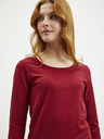 ZOOT.lab Дамска основна тениска ZOOT.lab Mira в цвят бордо