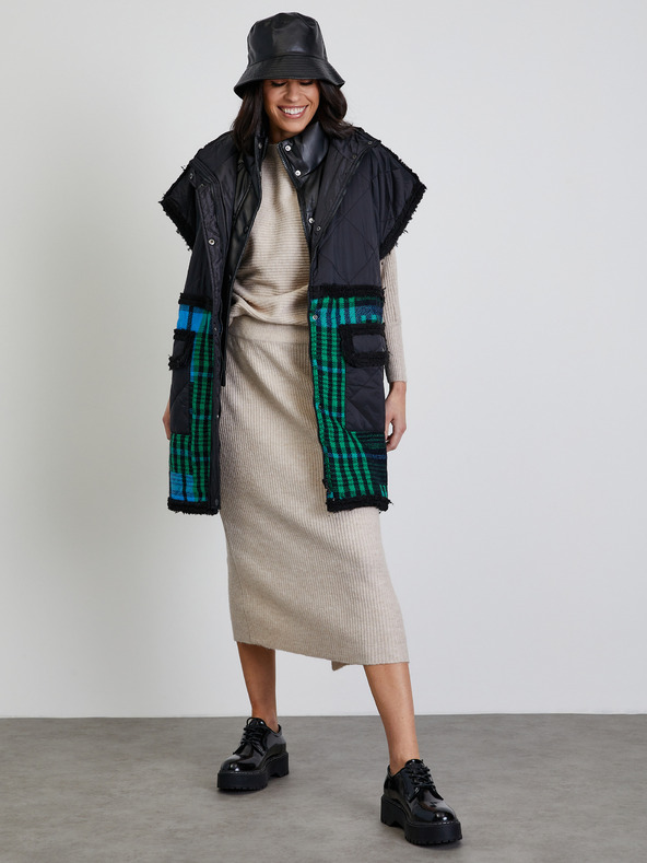 ZOOT.lab Бежова трикотажна миди пола без ръкави ZOOT.lab