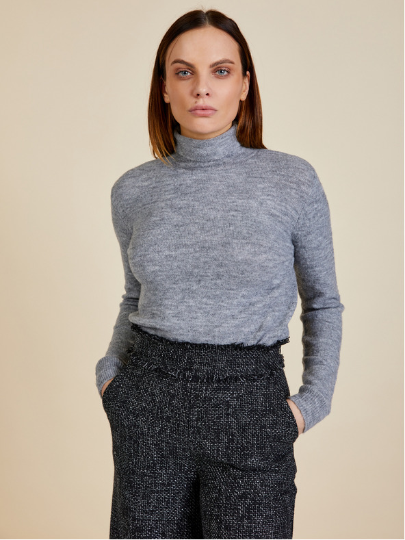 ZOOT.lab Сива дамска пола на райета ZOOT.lab