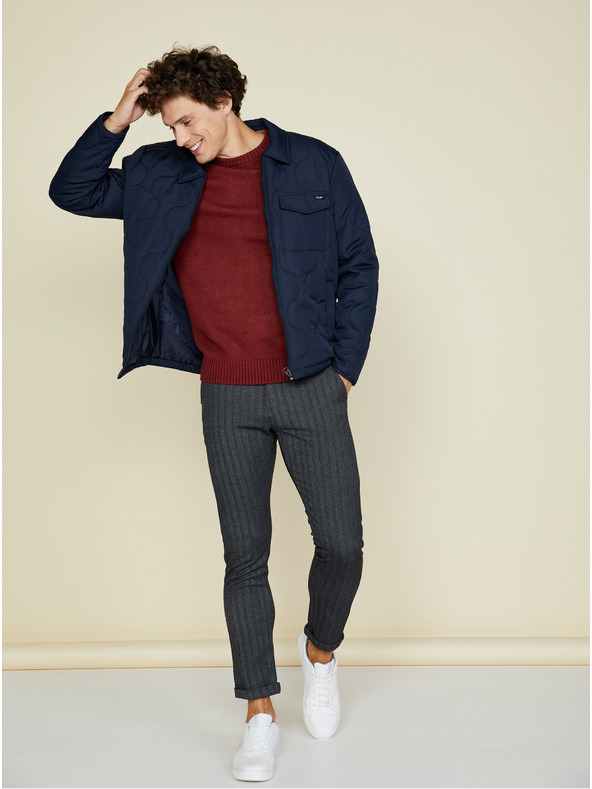 ZOOT.lab Мъжки основен пуловер в цвят бордо ZOOT.lab Olin