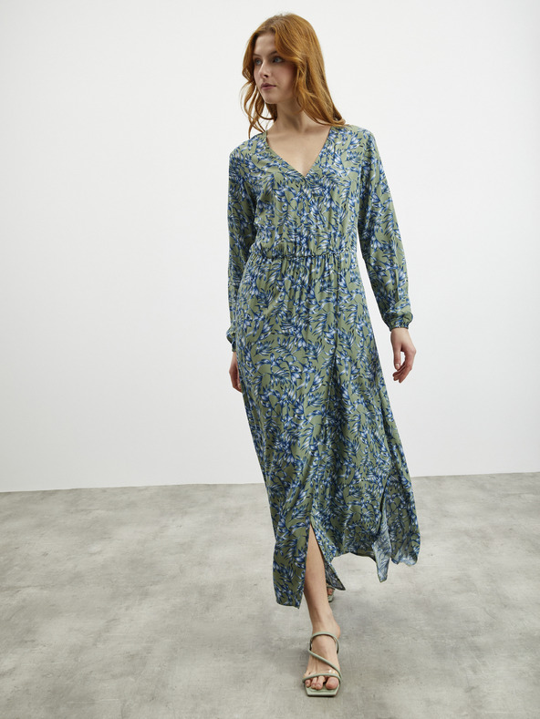 ZOOT.lab Синьо-зелена дамска шарена дълга рокля ZOOT.lab Eliane