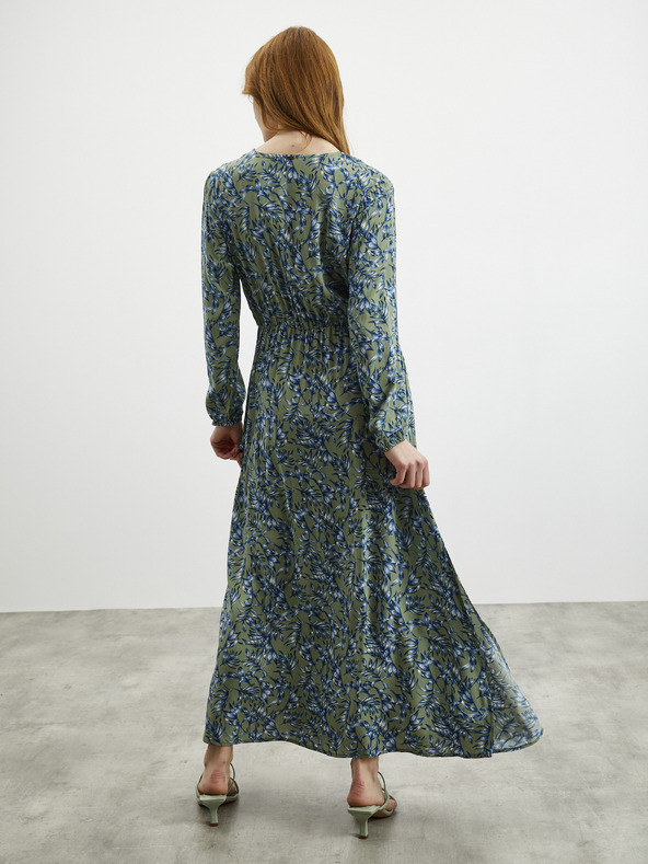 ZOOT.lab Синьо-зелена дамска шарена дълга рокля ZOOT.lab Eliane