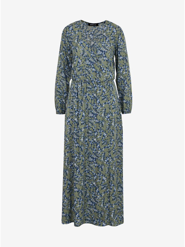 ZOOT.lab Синьо-зелена дамска шарена дълга рокля ZOOT.lab Eliane