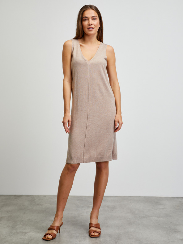 ZOOT.lab Бежова трикотажна рокля METROOPOLIS by ZOOT.lab Berneta