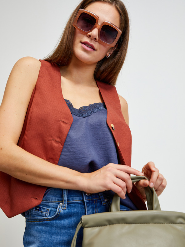 ZOOT.lab Тъмносин топ с дантела ZOOT.lab Mariam