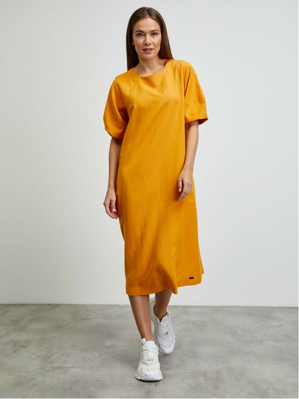 ZOOT.lab Оранжева основна рокля с балонени ръкави METROOPOLIS by ZOOT.lab Vasilisa