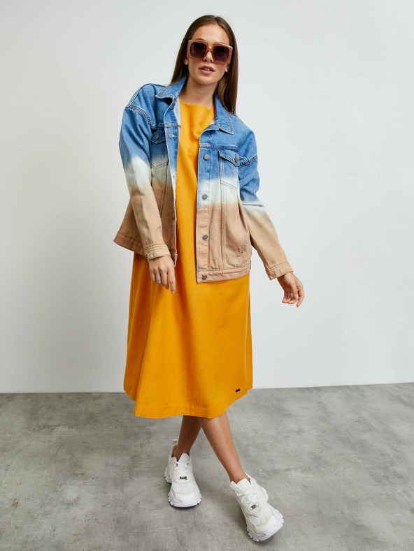 ZOOT.lab Оранжева основна рокля с балонени ръкави METROOPOLIS by ZOOT.lab Vasilisa