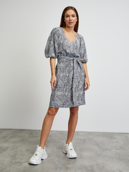 ZOOT.lab Бяло-черна шарена рокля METROOPOLIS by ZOOT.lab Trudy