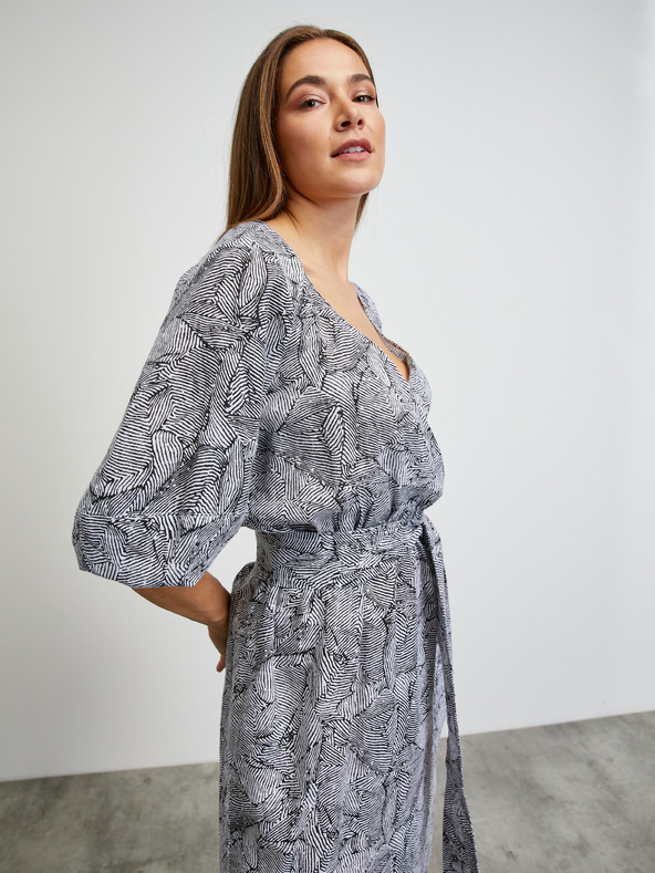 ZOOT.lab Бяло-черна шарена рокля METROOPOLIS by ZOOT.lab Trudy