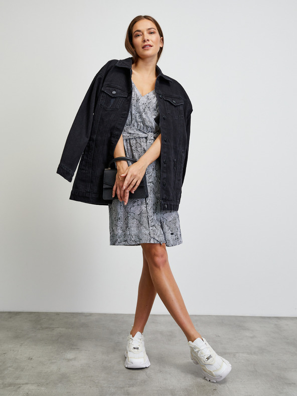 ZOOT.lab Бяло-черна шарена рокля METROOPOLIS by ZOOT.lab Trudy