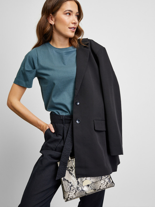 ZOOT.lab Тъмнозелена основна тениска с къс ръкав METROOPOLIS by ZOOT.lab Leora