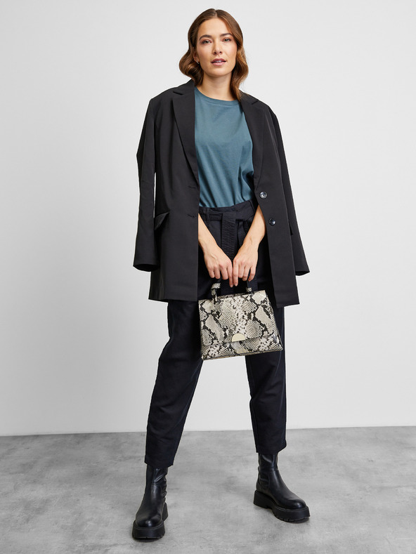 ZOOT.lab Тъмнозелена основна тениска с къс ръкав METROOPOLIS by ZOOT.lab Leora