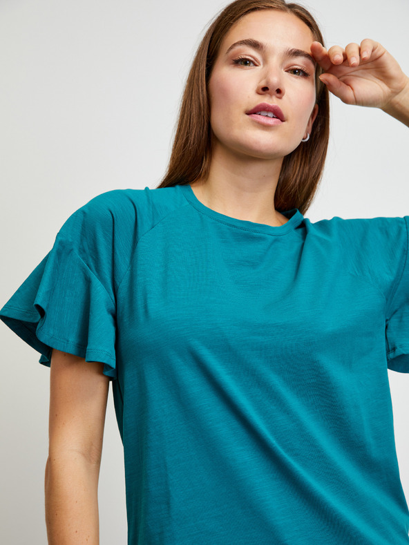 ZOOT.lab Петролна тениска с накъсани ръкави ZOOT.lab Aurelia