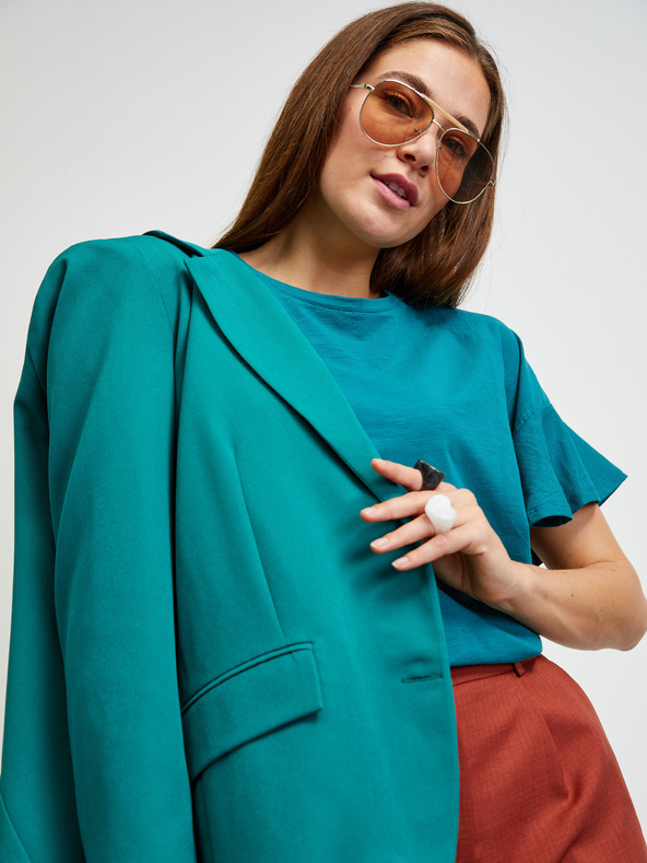 ZOOT.lab Петролна тениска с накъсани ръкави ZOOT.lab Aurelia