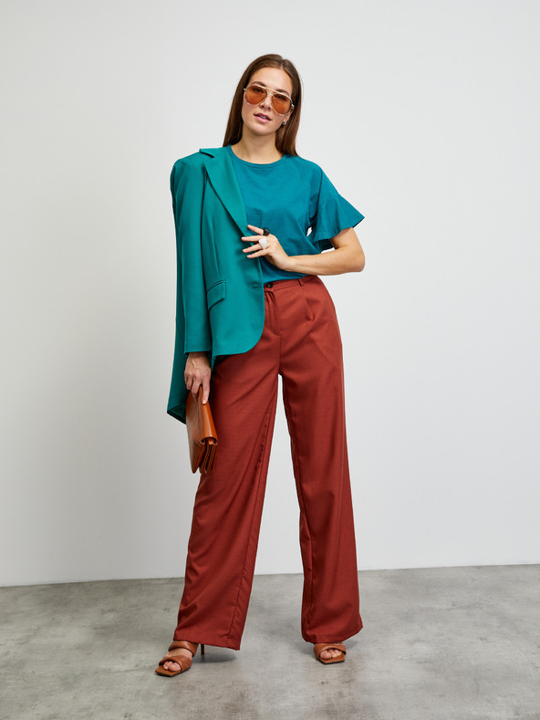 ZOOT.lab Петролна тениска с накъсани ръкави ZOOT.lab Aurelia