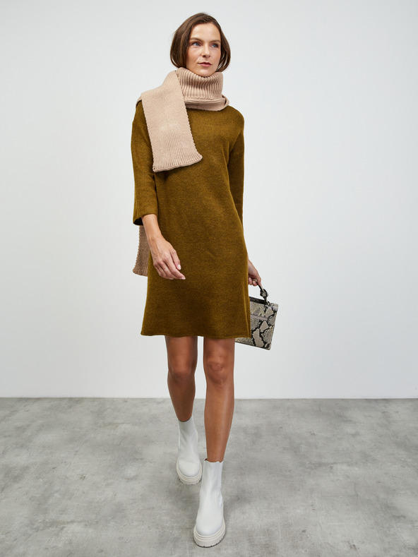 ZOOT.lab Пуловерна рокля ZOOT.lab Harley в цвят каки