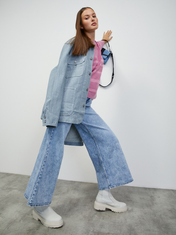 ZOOT.lab Розов дамски оребрен пуловер ZOOT.lab Heddie