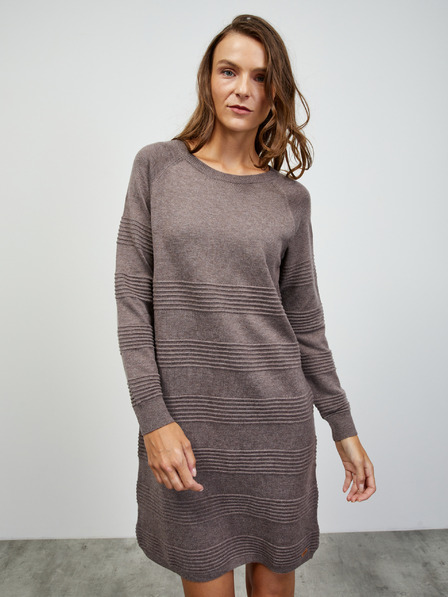 ZOOT.lab Кафява раирана рокля с пуловер ZOOT.lab Bellarose