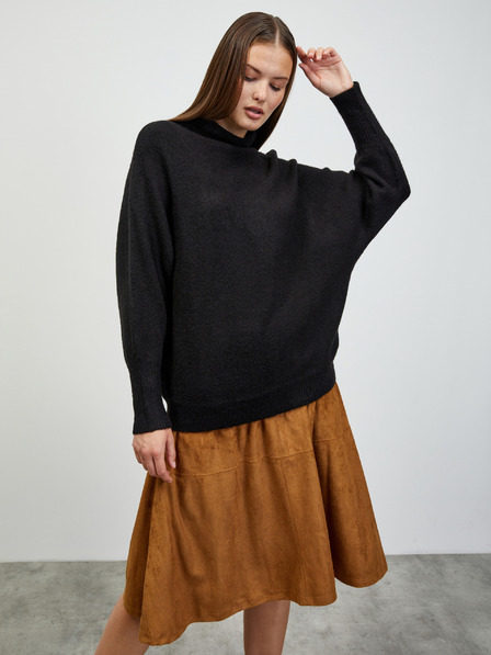 ZOOT.lab Черен дамски oversize пуловер ZOOT.lab Glynne