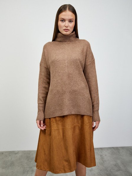 ZOOT.lab Кафяв дамски овърсайз пуловер ZOOT.lab Nairobi