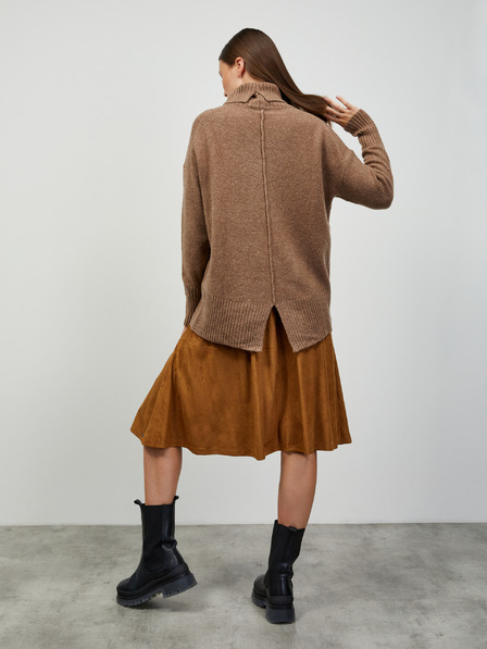 ZOOT.lab Кафяв дамски овърсайз пуловер ZOOT.lab Nairobi