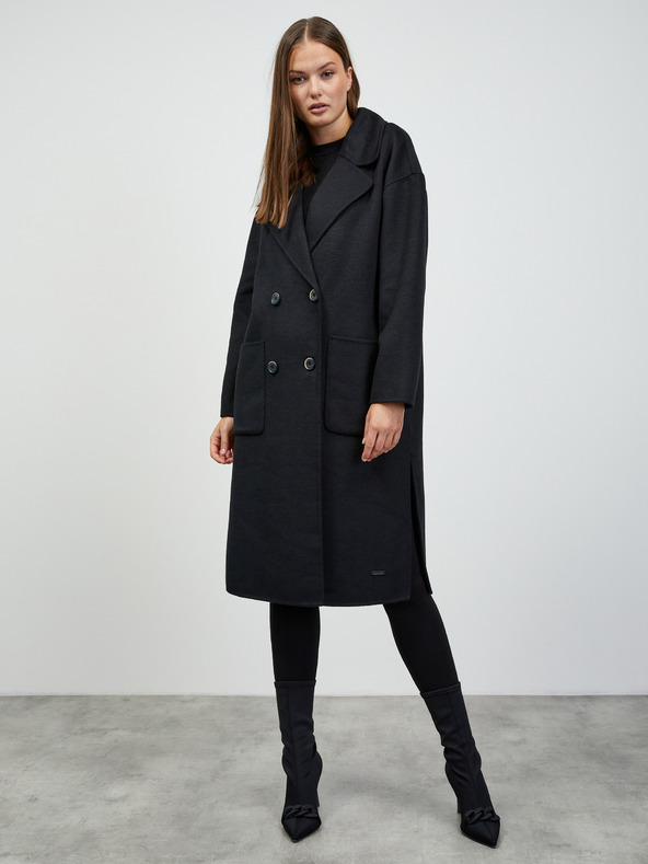 ZOOT.lab Черно преходно дамско палто от вълнена смес ZOOT.lab Kalita