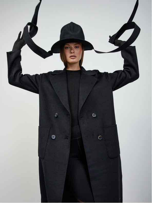 ZOOT.lab Черно преходно дамско палто от вълнена смес ZOOT.lab Kalita